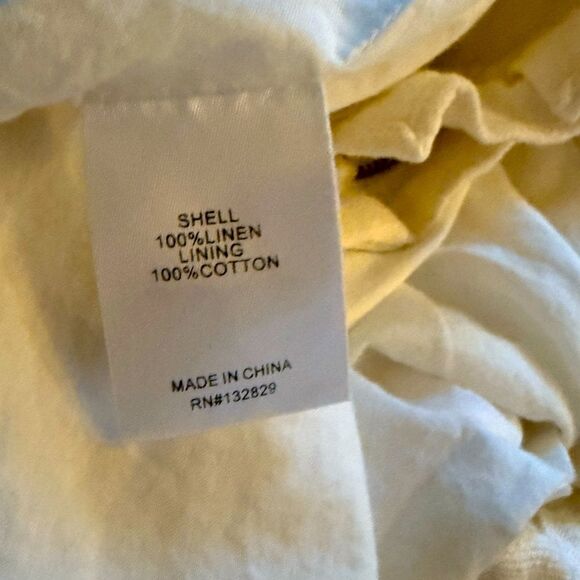 Lovers + Friends Ivory Linen Shorts with ruffle waist details S - Picture 9 of 9